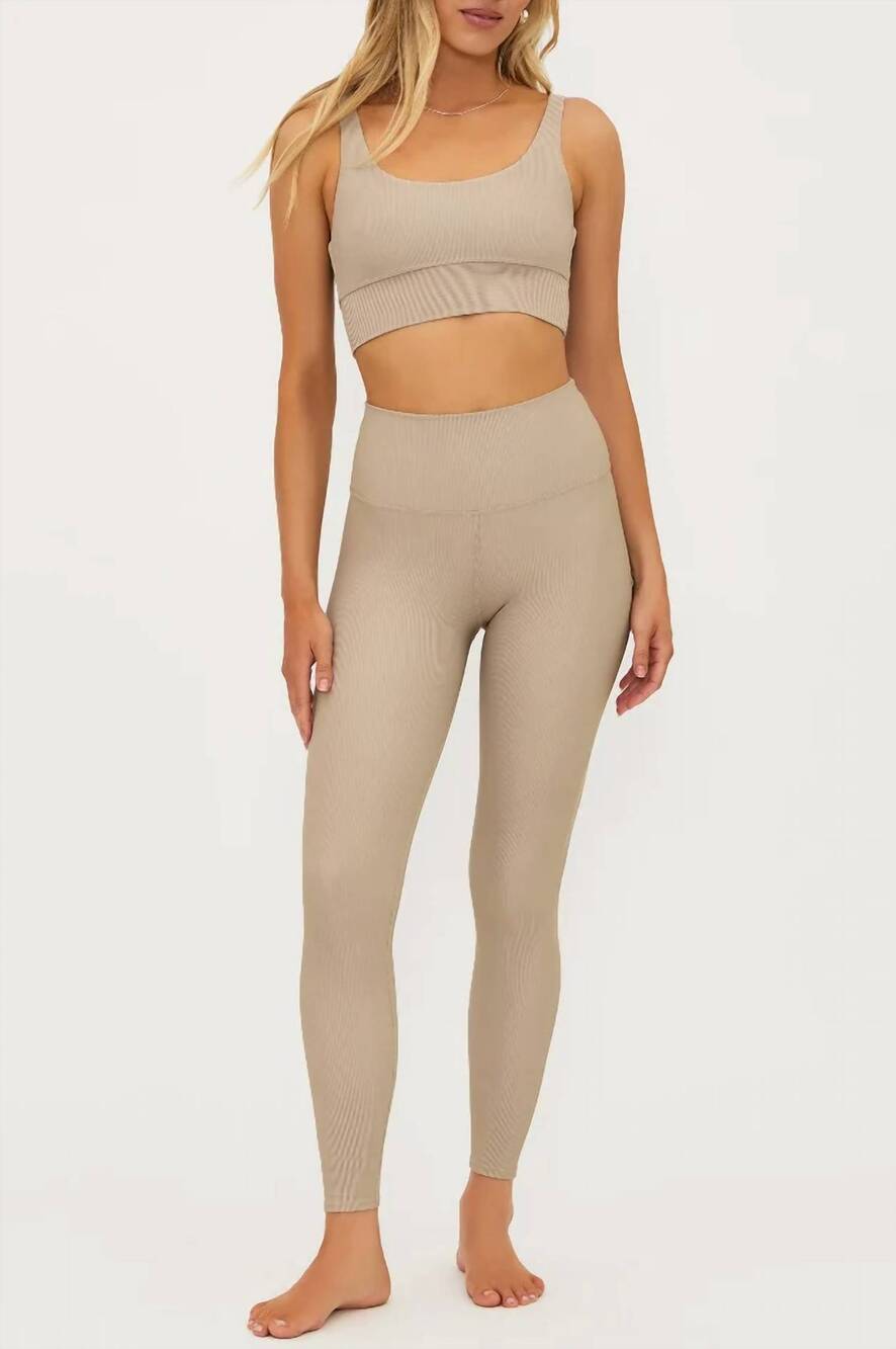 NEW BEACH RIOT women's ayla leggings in beige
